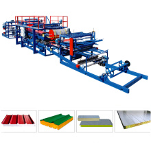 Chine fournisseur sandwich panneau machine ligne de production / eps pu sandwich panneau machine